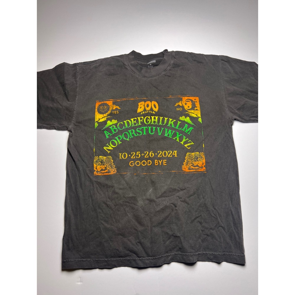 Insomniac BOO Seattle T-Shirt Mens Medium Black Ouija Lineup 2024 Festival Tee